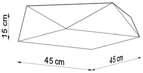 Plafonieră HEXA 3xE27/60W/230V albă