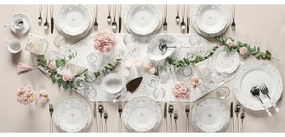 Set 2 căni din porțelan Brandani Nonna Rosa, alb