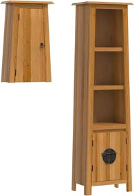 vidaXL Set mobilier de baie, 2 piese, lemn masiv de pin