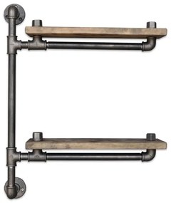 Etajeră de perete BORURAF 47x60 cm maro