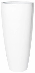Ghiveci de flori Dax, alb lucios, dimensiuni multiple - PotteryPots Mărime: L - v. 80 cm, ⌀ 37 cm