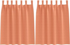vidaXL Perdele Opaque cu Inel 2 pcs Terracota 140 x 140 cm Poliester