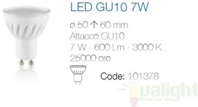 Bec LED GU10 7W CERAMICA 3000K 101378