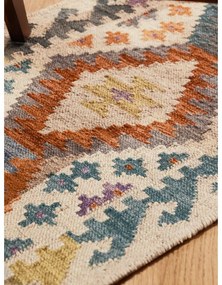 Covor tip traversă reversibil, țesut manual din lână 60x190 cm Kamal Oasis – Nouristan