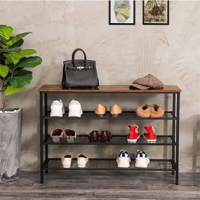 Pantofar din lemn-metal, seria A-620, homs,100x30x68 cm