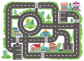 Autocolant din vinilin pentru podea cameră copii Ambiance Travel