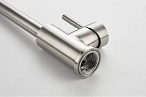 Baterie Bucătărie din Inox Satinat, Model CF001 – Eleganță și Funcționalitate pentru Orice Bucătărie Modernă