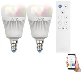 SET 2x bec LED RGBW dimabil E27/11,5W/230V Wi-Fi WiZ + telecomandă