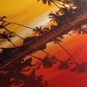 Tablou - Apus de soare deasupra rezortului (120x50 cm)