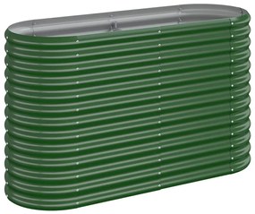 Jardiniera gradina verde 114x40x68 cm otel vopsit electrostatic 1, Verde, 114 x 40 x 68 cm