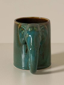 Cana din ceramica cu detaliu decorativ , "Elephant"