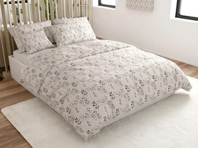 Lenjerie de pat din polibumbac SALVIA gri-maroniu Dimensiune lenjerie de pat: 70 x 90 cm | 140 x 200 cm