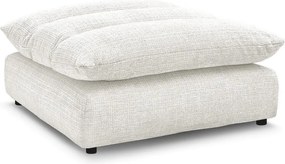 Taburet alb cu tapițerie din chenille Neil – Bobochic Paris