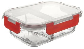 Orion Tavă de copt divizată cu capac din plastic,21 x 16 x 7 cm, 21 x 16 x 7 cm