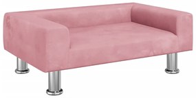 3196332 vidaXL Canapea pentru copii, roz, 70x45x26,5 cm, catifea