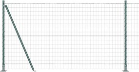 vidaXL Gard cu Stâlp Verde 1,2 x 10 m Oțel și PVC