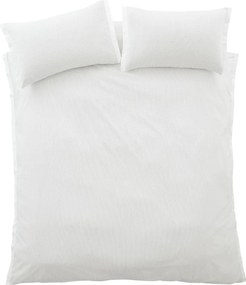 Lenjerie de pat gri deschis din bumbac percal pentru pat dublu cu 3 piese 200x200 cm Seersucker Woven Stripe – Bianca