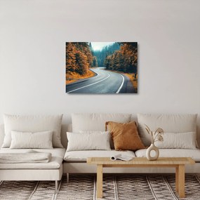 Tablou pe sticlă - Drumul cu serpentine (70x50 cm)