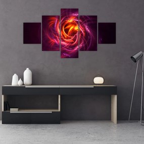 Tablou cu abstracțiune modernă care luminează (125x70 cm), în 40 de alte dimensiuni noi