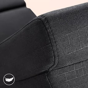 Șezlong LONDON cu funcție de masaj și încălzire, 186x55x89 cm, antracit Casaria