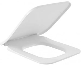 Capac WC slim, Villeroy&amp;Boch Venticello, cu inchidere lenta, Alb Alpin, 9M79S101