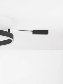 Lustra/Plafoniera LED dimabila design circular MOTIF Black 60cm