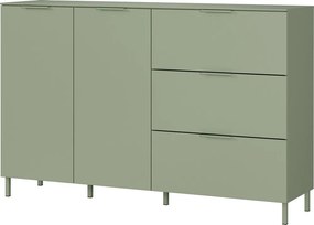 Comodă verde cu aspect mat 151x98x40 cm Savoca – Germania