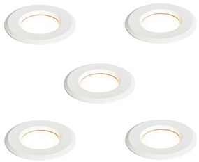 Set de 5 spoturi moderne de sol albe, inclusiv LED IP67 - Linsey