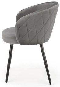 Scaun de bucaterie Meta, gri/negru