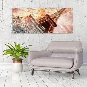 Tablou - Turnul Eiffel în stil vintage (120x50 cm)