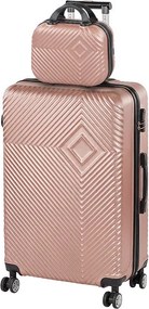 TraveLux Pro V set valiză rulantă aur roz