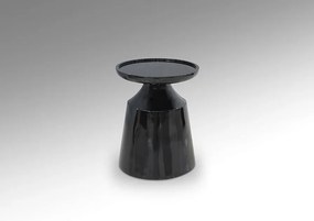 Masuta laterala rotunda din MDF Mina negru