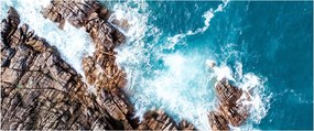 Tablou cu stânci și mare (120x50 cm)
