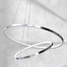 Lustră LED pe cablu ROTONDA LED/51W/230V crom mat