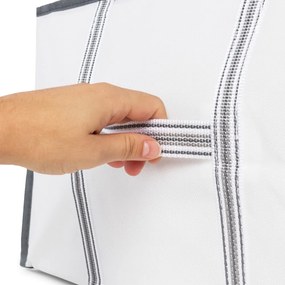 Cutie de depozitare pentru haine din material textil cu vacuum/cu pereți întăriți 65x45x26,5 cm Life – Compactor