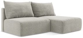 Colțar gri deschis extensibil/cu spațiu de depozitare (cu colț pe partea dreaptă) Kalena – Makamii