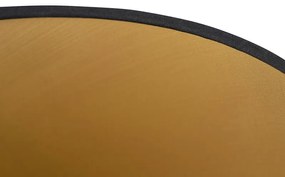 Abajur din bumbac negru 32/25/18 cu interior auriu