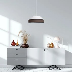 Lustră pe cablu MANISO 1xE27/60W/230V d. 45 cm alb/maro