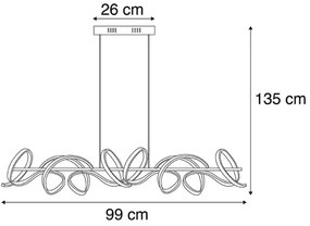 Leuchten Direkt 19033-21 - Lustr LED dimabil CURLS LED/40,8W/230V pe cablu