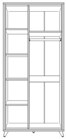 Living TINA New cu Riflaje, Casmir, 308 CM