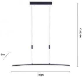 Lustră LED pe cablu dimabilă JANINA LED/27W/230V Paul Neuhaus 2530-13