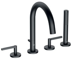 Baterie cada - dus Kludi Nova Fonte Puristic cu 4 piese negru mat