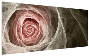 Tablou abstract cu trandafir (120x50 cm), în 40 de alte dimensiuni noi