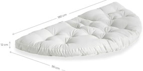 Fotoliu extensibil adecvat pentru exterior Karup Design Design OUT™ Nido White, alb