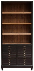 Cabinet din lemn masiv, 6 sertare, aspect rustic, Voltaire