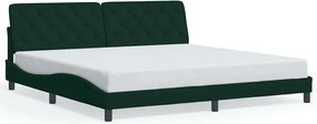 vidaXL Cadru de pat fără saltea, verde închis, 200x200 cm, catifea