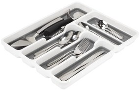 Organizator tacâmuri antiderapant Addis, gri-alb