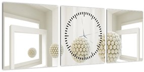 Tablou - privire înăuntru - abstarct (cu ceas) (90x30 cm)