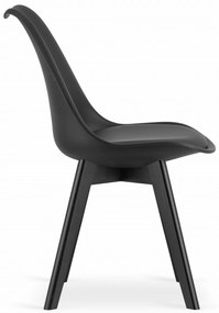 OFERTA Scaun negru BALI MARK cu picioare negre calitatea a II-a