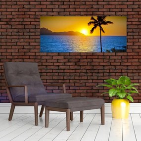 Tablou - Apus de soare deasupra mării (120x50 cm)
